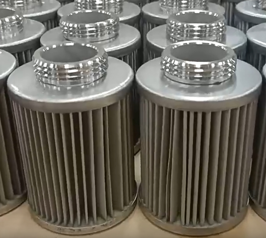 Corrugated filter element stainless steel filter