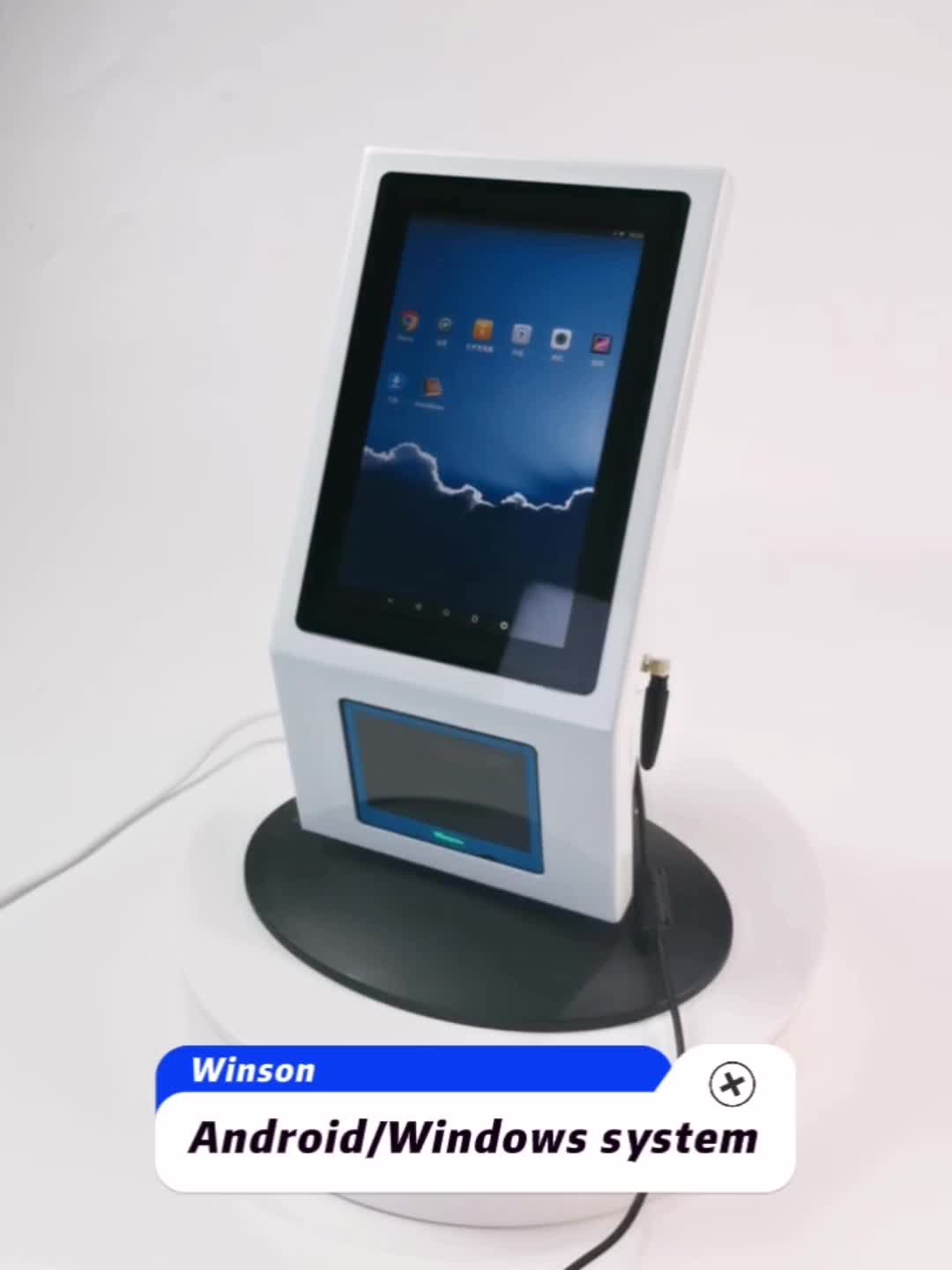 Winson New Design Design 8,0 polegadas QR Scanner Kiosk Self Price Verificador de caixa POS POS POS1