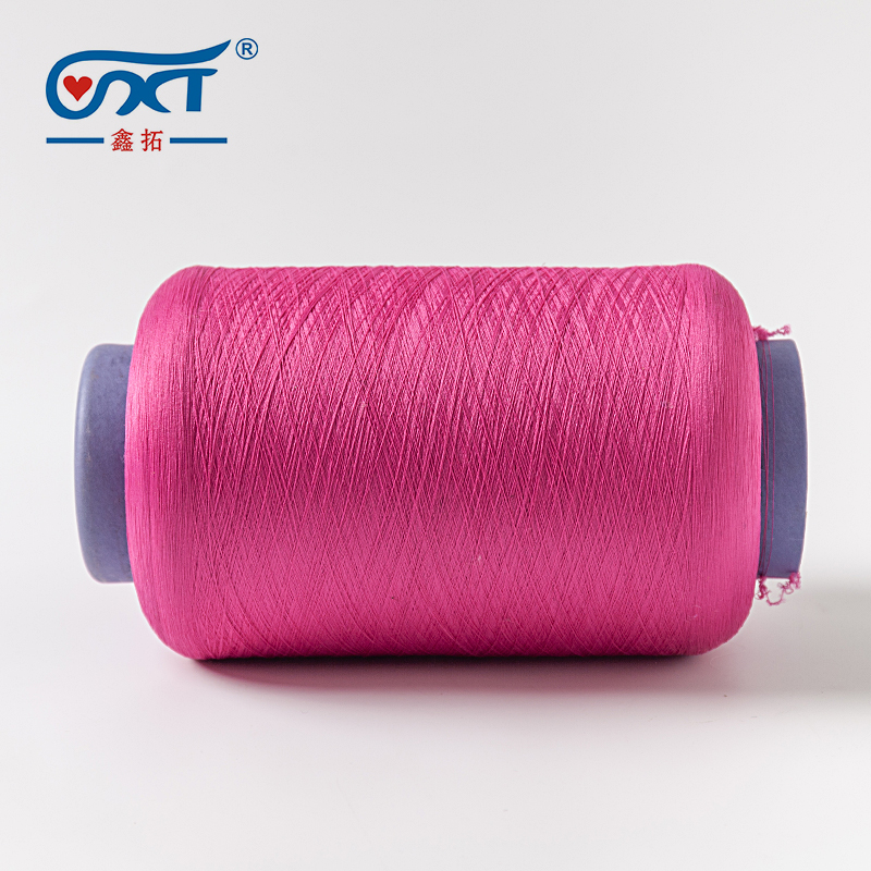 Rose Color Spandex Double Covered Yarn Scy Knitting Yarn For Elastic Socks