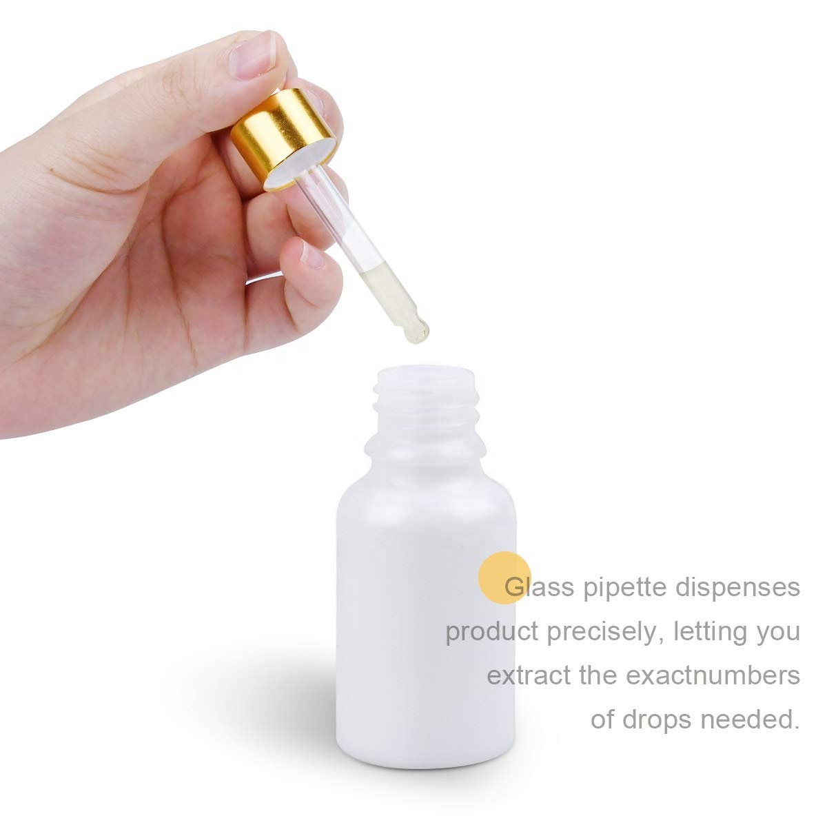 Porcelain Glossy Dropper Bottle