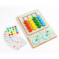 Montessori Educational Toy: Wooden Macaron Sliding Puzzle for Creative Logical Thinking and Color Matching Skills1