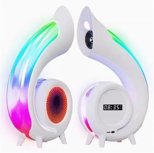 Altavoz Bluetooth de inspiración vintage con colorida pantalla LED Clock1