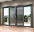 Customized Double glass Aluminum Profile Sliding Door1
