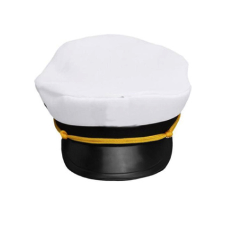 Cappello da marinaio capitano bianco promozionale, capitano blank hat1