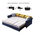 Nordic Modern Minimalis Multior Multi-Fungsional Lipat Batang Tarik Tarik Kain Kayu Solid Sofa Bed1