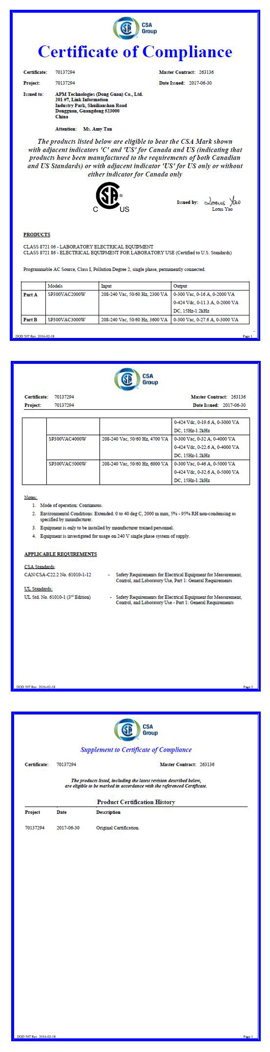 AC 2KVA,3kVA,4kVA,5kVA UL Certification