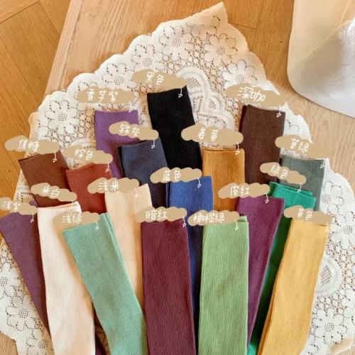 Meias infantis, meias cano médio, meias de panturrilha sem raízes