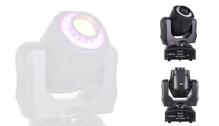 60pcs + LED Spot Moving Head com anel