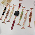 High-End Luxury Leather Flower Strap for Apple iWatch S10/S91