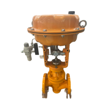 Pneumatic fluorine lined control valve