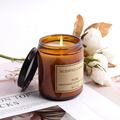 Clear Amber 4oz 8oz 16oz Straight Sided Luxury Empty Glass Candle Jar with Lids for Glass Candle Packaging1