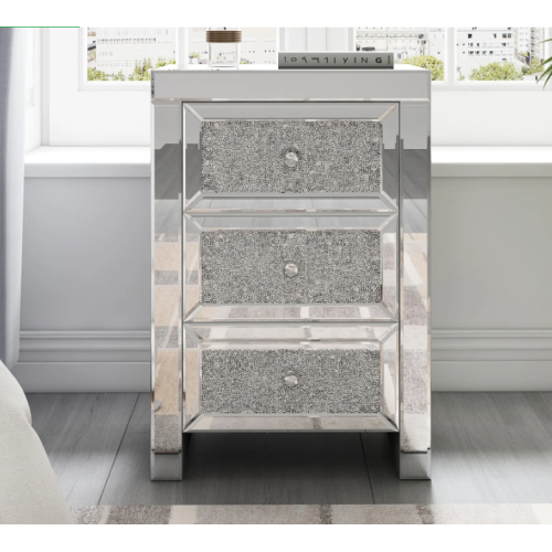 Gabinete de decoración de diamantes triturados de espejo moderno: nuevas tendencias en la decoración del hogar