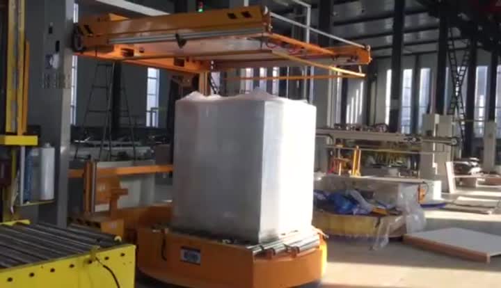 wrapping machine with cover film