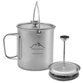 Titanium Camping Coffee Maker and Cookware Set for Outdoor Adventures1