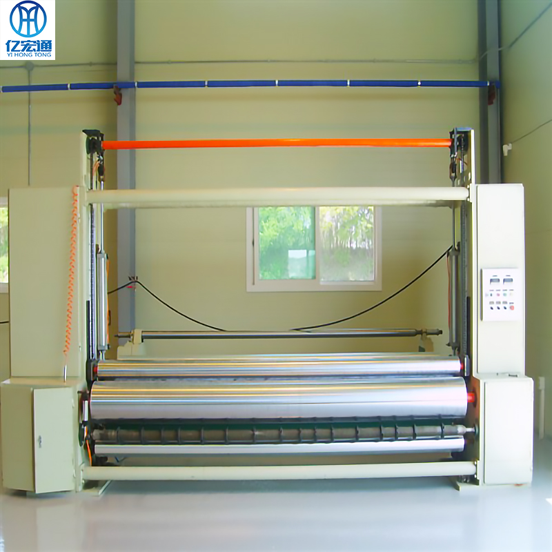 Non-woven fabric winding into web operation 