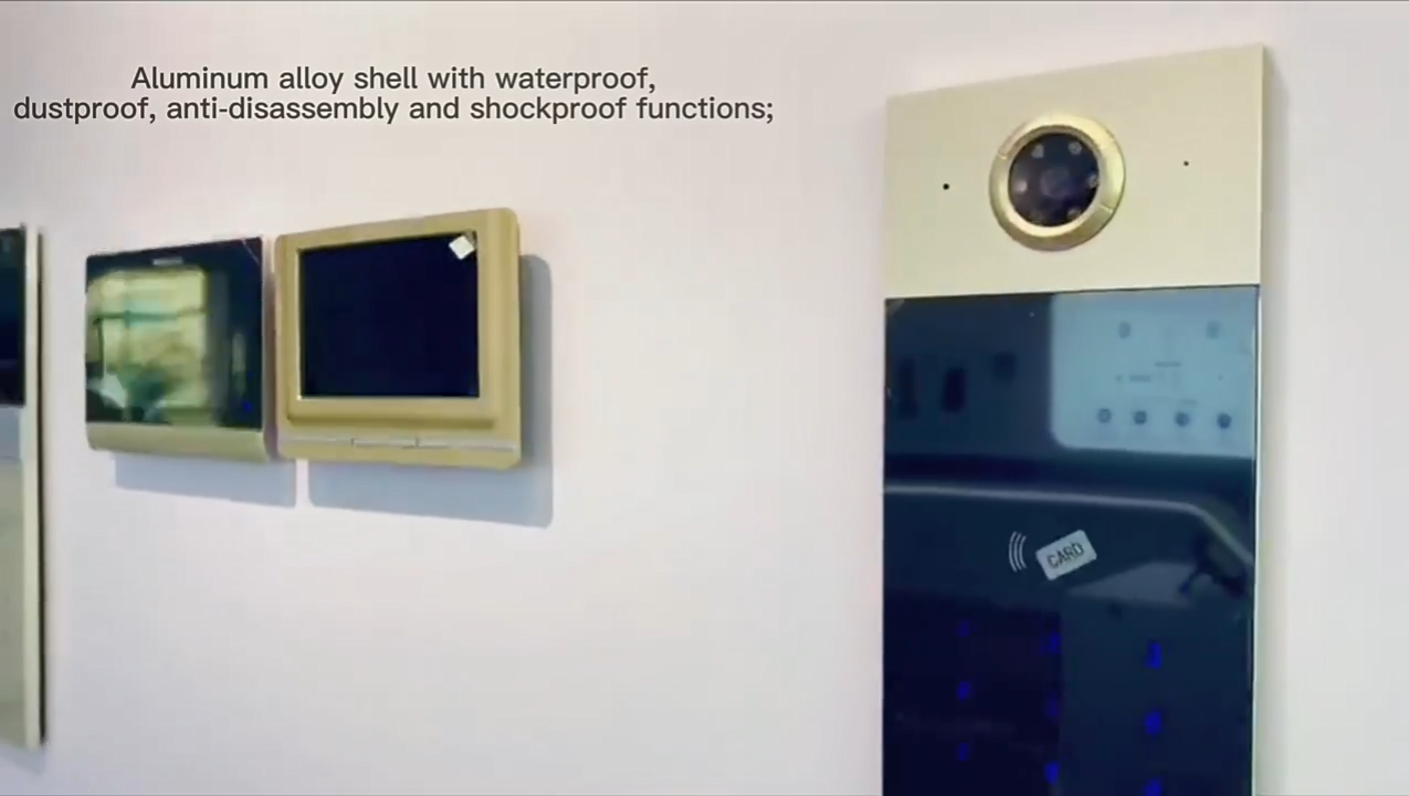 Interno com a campainha de tela da câmera HD Lock Smart Lock possui um sistema de controle de controle de celular Doorbell Phone1