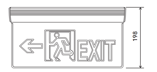 SALIDA Double Side Aluminum Acrylic Fire LED Exit Sign