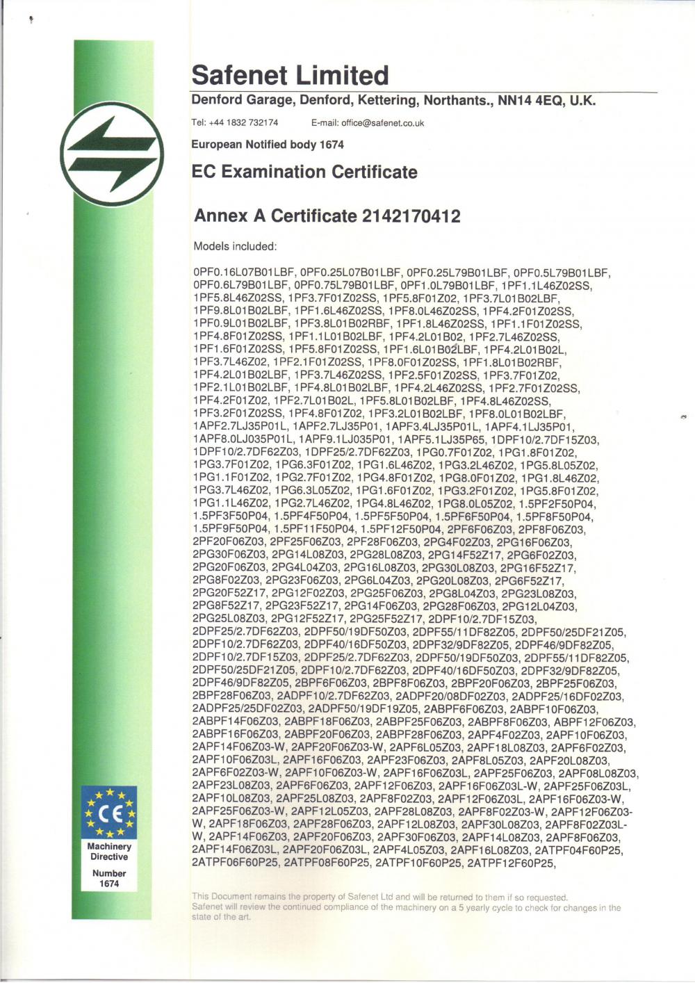 EC Examination Certificate