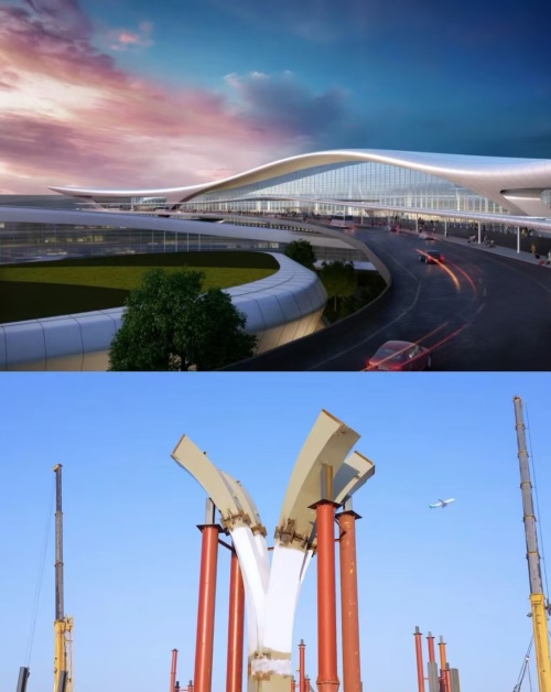 106.000 Metri Quadrati! Inizia il progetto di facciata continua dell'espansione di Fase IV dell'aeroporto di Shanghai Pudong, creando una nuova facciata per il gateway nazionale