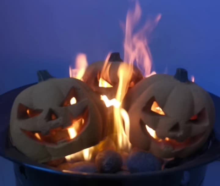 Video del registro de chimenea de Halloween