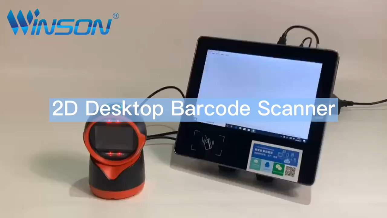 Winson Desktop Barcode Scanner USB QR Czytnik kodu dla Store1