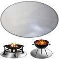 Vuurkuilmat rond brandwerende mat voor onder vuurplaats - Eenvoudig te reinigen warmtebestendig onder grillmats1