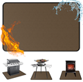 Sous-gril pour gril 38x65 pouces antidérapant un tapis de barbecue antidérapant réutilisable à double face pavage de gril à carreaux étanche à l&#39;huile Mat1 étanche