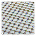 Tissu de dentelle de pierre de luxe Holographic Fishnet Crystal Rinaste Fabric de tissu dentelle pour robe1