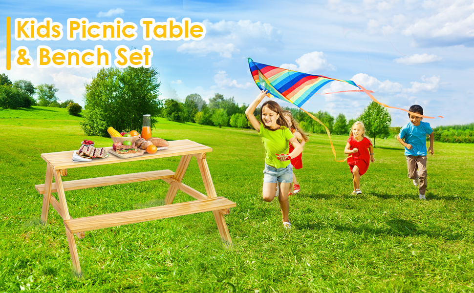 Mesa de picnic para niños