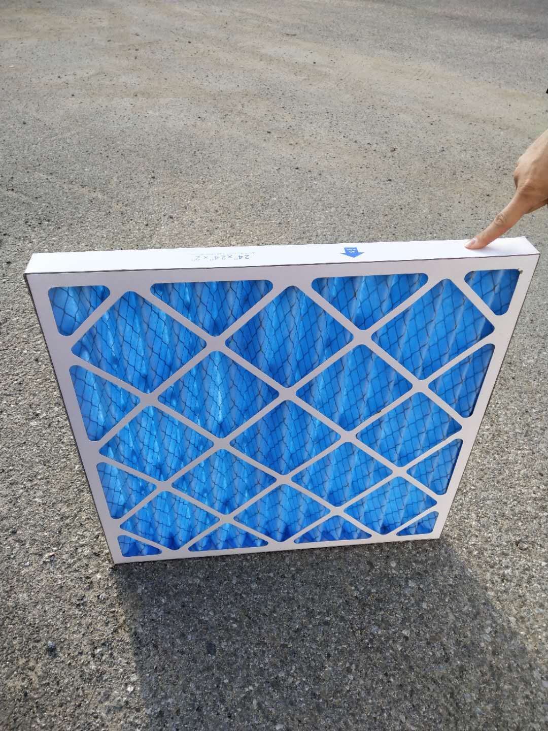 Blå G4 -filtermaterial