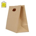 Eco-Friendly Kraft Paper Food Packaging Bags with Die Cut Handles for Takeaway1