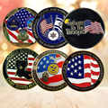 Custom zinc alloy metal engraved logo gold enamel challenge coins1