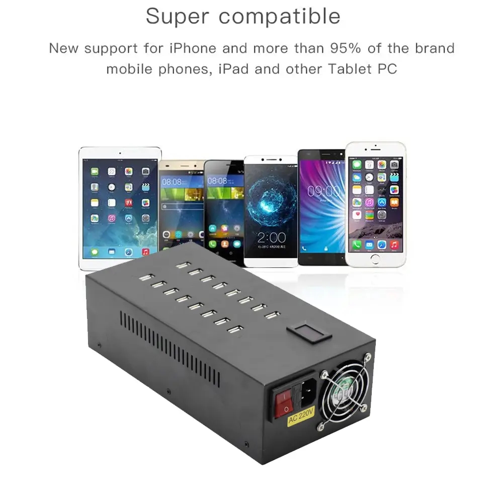 16 port USB Smart charger is highly compatible
