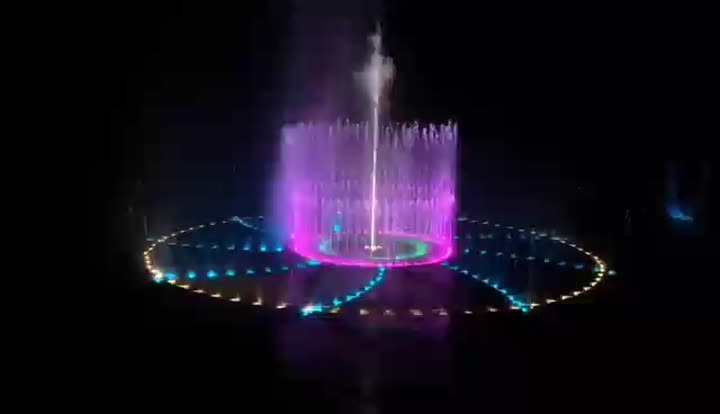 Colorful small music fountain