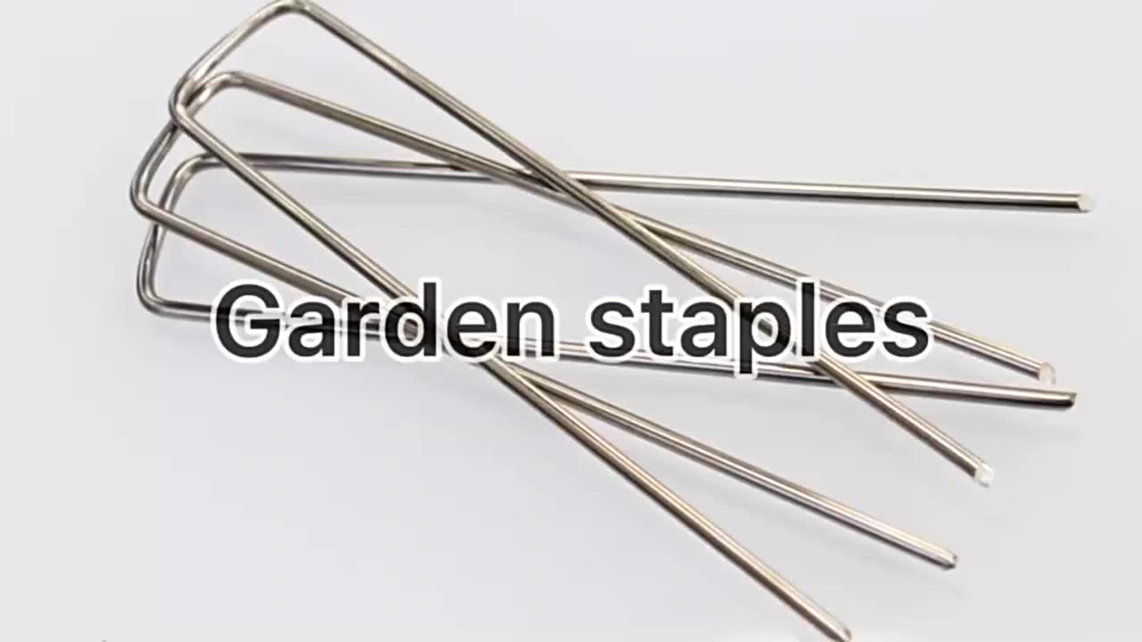 Pabrik Anti-Rust Galvanized Ground Staples Steel berat baja taruhan jangkar pins1