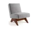vaste houten lounge stoel Pierre Jeanneret fauteuil