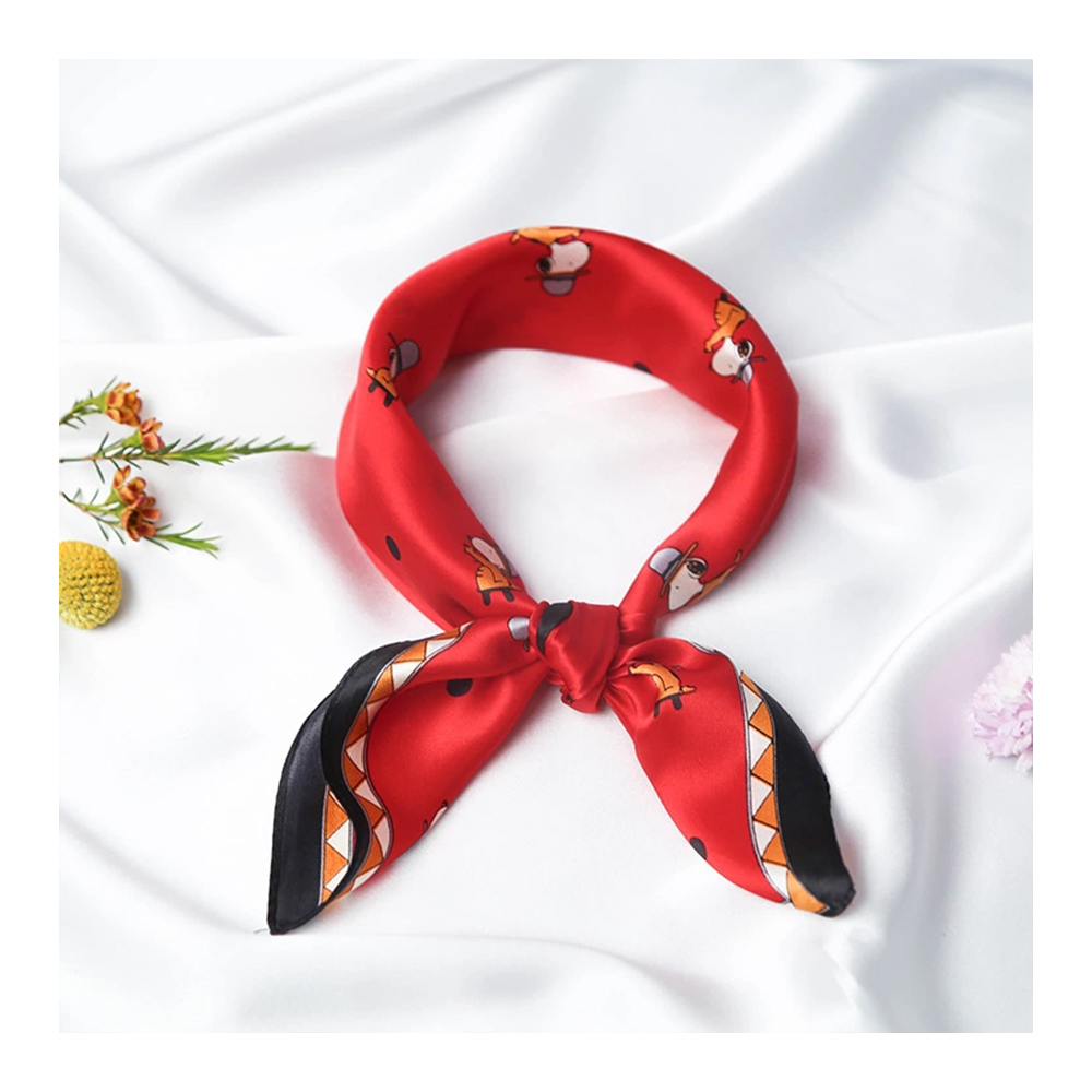 Long Silk Scarf with Printing Style Long Silk Scarf with Printing Style