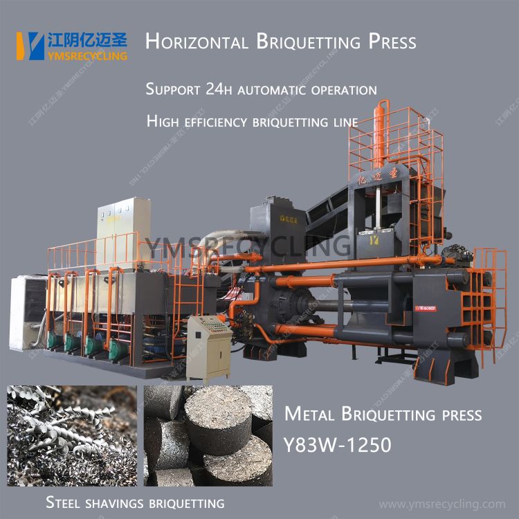 Presse à briquettes horizontale Y83W-1250-YMSRECYCLING