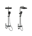 High Quality Bathroom Ceiling Rainfall Shower Set with LED Rain Shower Head and Thermostatic Diverter Mixer Faucets1