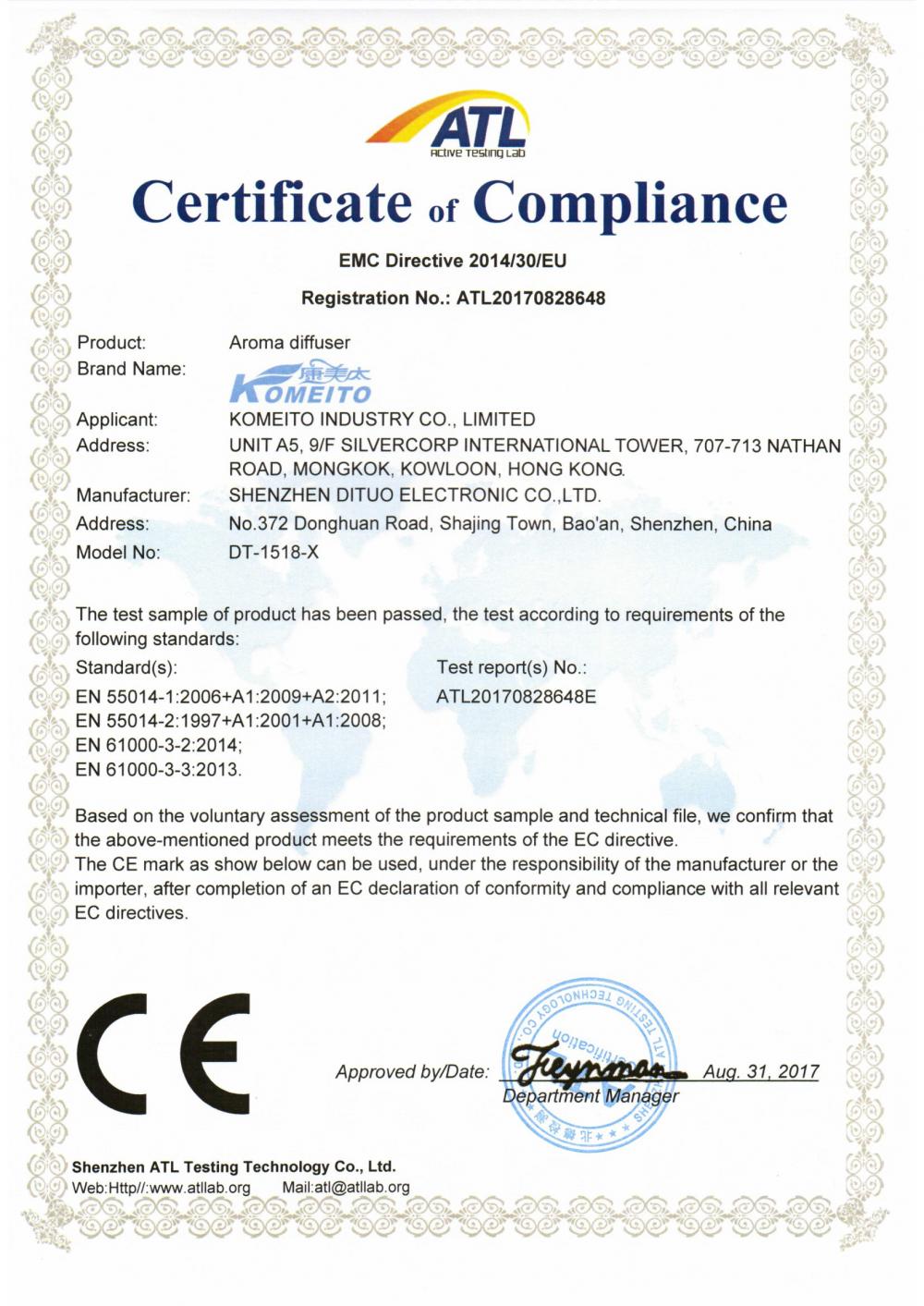 Certificate of Compliance