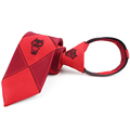 Wholesale JoJo's Bizarre Adventure Kira Yoshikage Cosplay Skull Jacquard Red Zipper Neck Tie1