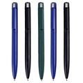 Matt Black Metal Ball Pen with Rubber Cover and Mirror Logo1