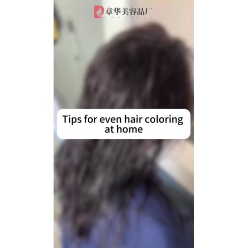Proceso sencillo de tinte para el cabello para damas.