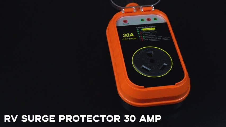 AC 125V Smart 30 amp Power defensor Protección contra sobretensiones Auto Indicador RV Surge Protector1