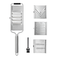 Multifunctional 304 Stainless Steel Kitchen Tools: Detachable Peeler and Hand Grater with 4 Plates1
