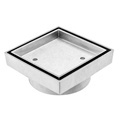 GUIDA 726122 Brass Shower Floor Waste Drain with 115x115mm Square Tile Insert and 75mm Outlet1