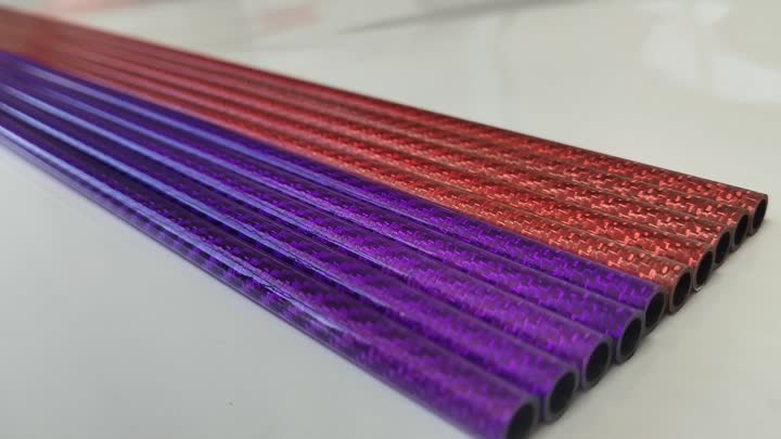 farbige Kohlefaserrohre