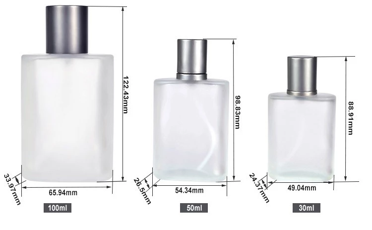 Refillable Spray Frosted Glass Perfume Bottle