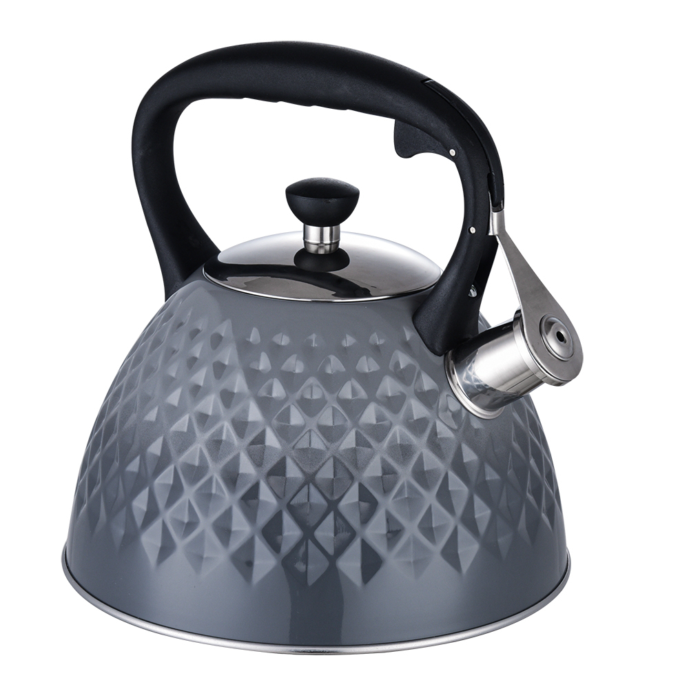 FH-570 Black Bakelite Handle Gray Teapot