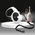 LED Light Up Pet Running Lead: Retractable Dog Leash with Flashlight and Poop Bag Dispenser1